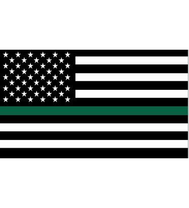 Window Decal - Thin Green Line-U.S. Static Cling